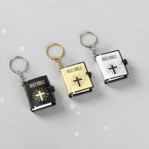 Mini Bible Cross Keychain