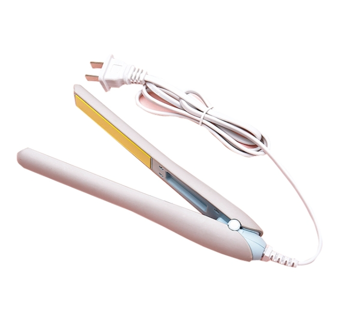 I0813 Portable Hair Styler Straight Hair Curl Clip Cartoon Mini Student Clipboard U.S. Plug, Color Random Shipments