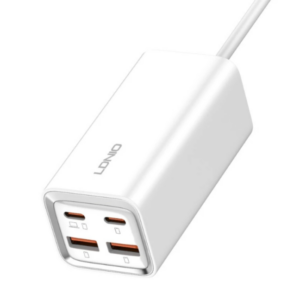 LDNIO PD65W 4-Port USB PD Charger Dual USB-A+Dual USB-C QC3.0 PD3.0 PPS AFC FCP SCP Fast Charging Desktop Charging Station EU Plug US Plug for iPhone