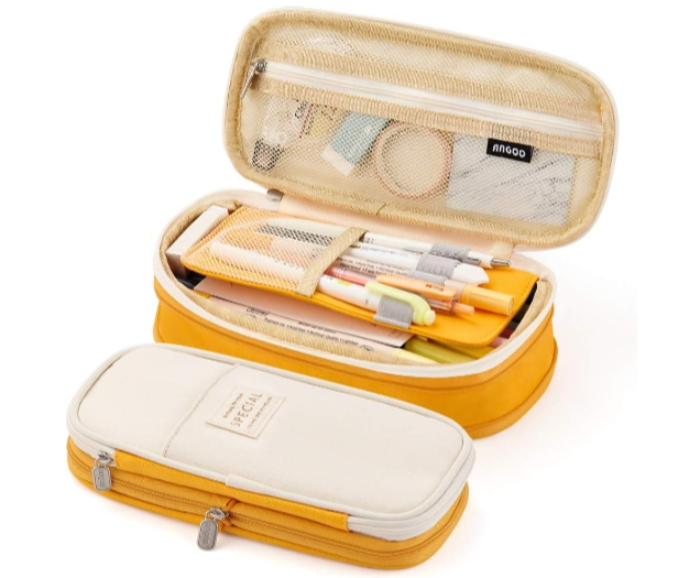 EASTHILL - Large Capacity Pencil Pen Case Large Bullet Notebook Box Organizer