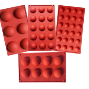 Semicircle Silicone Mold, Shxmlf Half Sphere for Chocolate, Candy and Gummies, Cake Decorating Tea Utensils Set, Mousse, Jell-O, Ice Cream, Cupcake Bo