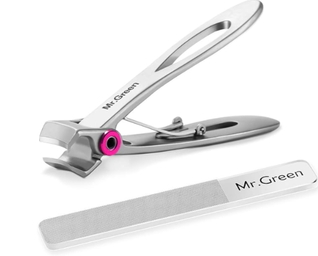 (Mr-1220plus) - Mr.Green Nail Clipper, Ultra Wide Jaw Opening Toenail Clippers for Thick Nails Heavy Duty Stainless Steel Fingernail Clippers for Seni