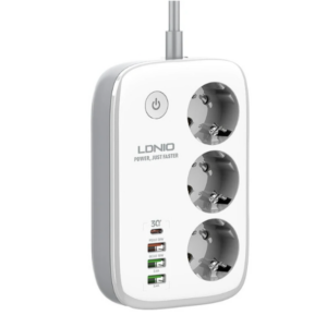 LDNIO Smart WiFi Power Strip Extension Cable Timing Adapter with 3 EU Plug 4 USB Port for Phone Tablet Computer