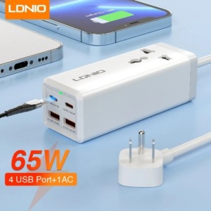 LDNIO 65W USB C Charger 4 Ports USB Output Desktop Power Strip For Laptop/Macbook/1pad/Camera/Cell Phone Fast Charge Charger