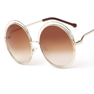 8048 New Wild Fox Internet Celebrity Large Frame Sunglasses Round Frame Women’s Sunglasses Real Film Sunglasses Flat Mirrors