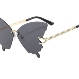 Frameless cut edge butterfly shape funny sunglasses colorful trendy party fashion sunglasses ins