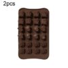 2pcs for sale Silicone Chocolate Moulds Jelly Christmas Candy Cake Moulds