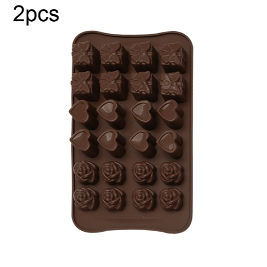 2pcs for sale Silicone Chocolate Moulds Jelly Christmas Candy Cake Moulds