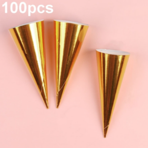 Sold in pcs of 100 Disposable Ice Cream Trays Cone Tip Trays