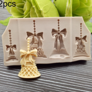 2pcs for sale Christmas bells chocolate candy biscuits cake decorating tools DIY baking and fondant food grade silicone moulds
