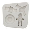 Astronaut Planet Rocket Silicone Fondant Chocolate Mould Cake Decoration Accessories Tools