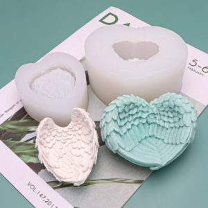 Heart Angel Wings Silicone Mould Baking Ice Cream Candle Aromatherapy Moulds