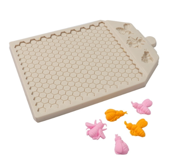 Honeycomb Block Textured Silicone Mould Bee Fondant Chocolate Cake Mould