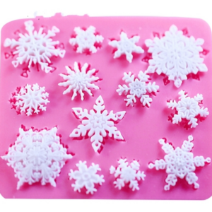 2 pieces for sale DIY fondant cake mold snowflake silicone mold