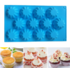 Handmade DIY 12-hole egg tart lace silicone mold