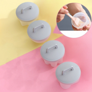 Four-in-one boiled egg mold set, household poached egg egg cup steamer, with oil brush