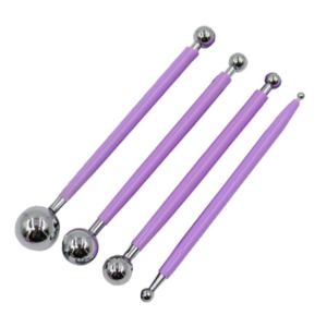 4-in-1 stainless steel ball carving set pill stick fondant clay colored mud carving tool set