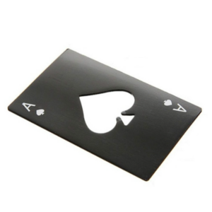 Sold 2 pieces per piece Stainless steel playing card spades soda bottle cap beer bottle opener