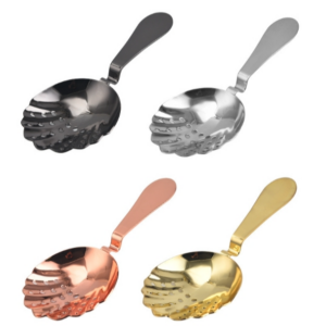 304 Stainless Steel Shell Shaped Julep Ice Strainer Bar Mixing Strainer