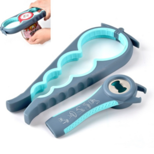 2 pieces/set 5-in-1 can opener + 4-in-1 multi-function bottle opener set