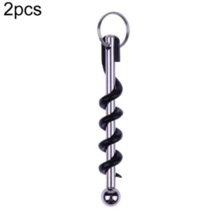 Two pieces sold, outdoor creative bottle opener, pocket wine tool, key ring (OPP bag)