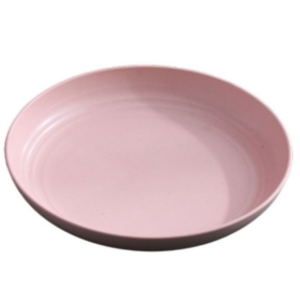 Wheat straw vegetable plate household plastic round simple plate