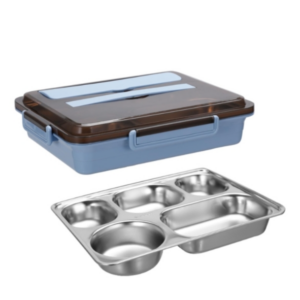 304 stainless steel lunch box, square, water-fillable and insulated lunch box, sealed lunch box for students and office workers