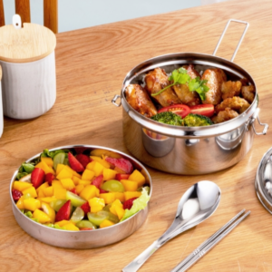 304 stainless steel round lunch box