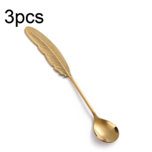 304 stainless steel feather spoon and fork literary tableware