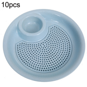 10 pieces sold, flavored dumpling plate, wheat straw double-layer draining plate