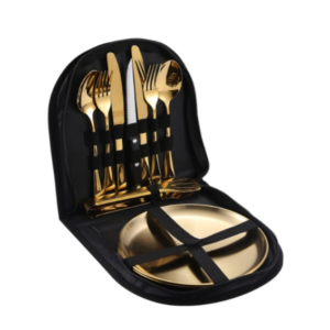 Stainless steel portable tableware set Western steak knife, fork and spoon set