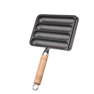 Cast iron sausage pot 4-grid non-stick household sausage artifact grilled rice cake grilled mutton skewers grilled gluten grilled sausage mold