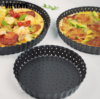 BM1075 perforated pizza baking pan kitchen carbon steel non-stick fruit pie mold baking pan