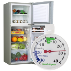Domestic hanging refrigerator freezer thermometer