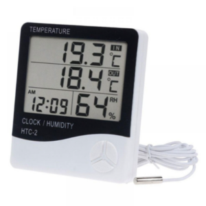Indoor and outdoor electronic thermometer and hygrometer