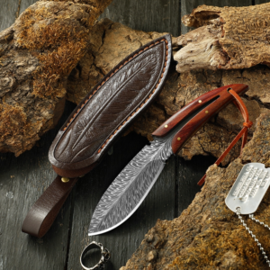 Lingfeather Outdoor Knife Yangjiang Knife Sharp High Hardness Small Straight Knife Wilderness Survival Knife Hand-Handed Meat Knife