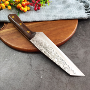 Forged hammered multi-purpose butcher knife, stainless manganese steel pork stall peeling and meat cutting knife, bone cutting, meat slicing and veget