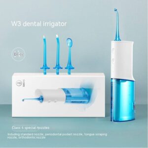 Portable dental flosser W3pro wash teeth home calculus cleaning water flossing orthodontic rinsing