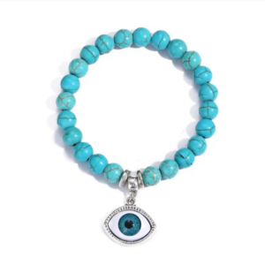 eye Women’s Beaded Bracelet with Turquoise in Ethnic Style
