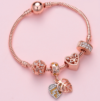 19cm Women’s Rose Gold Beaded Bracelet