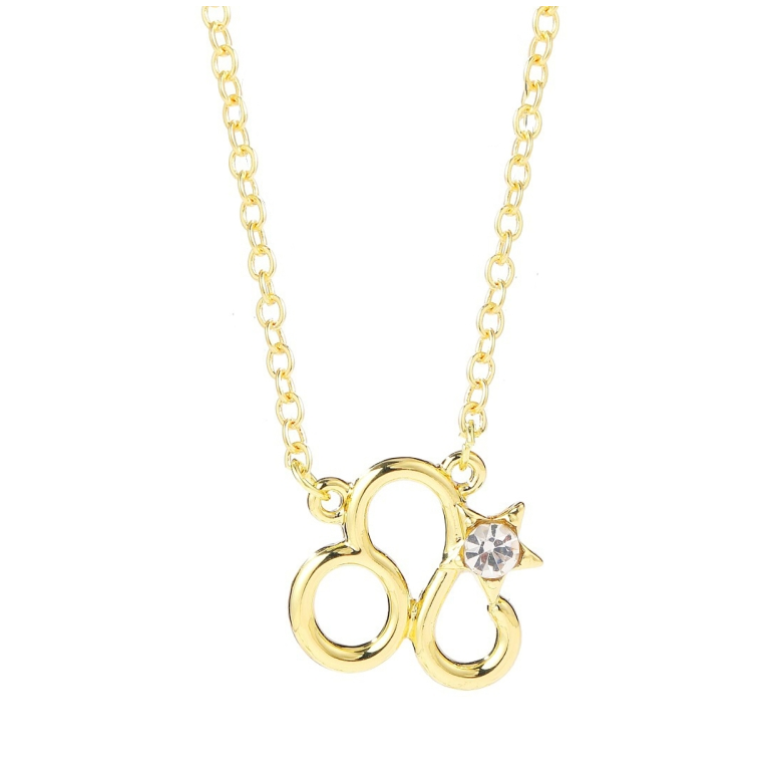 Zodiac Pattern Pendant Choker Necklace with Twelve Constellations Embedded with Diamonds