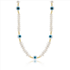 Angel Eye Pendant Multi-layer Necklace, Model: N2210-1 with Triangular Pearl Eyes