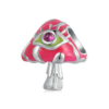 Sterling Silver S925 Glow-in-the-Dark Psychedelic Mushroom Pendant Accessory for DIY Beaded Bracelet