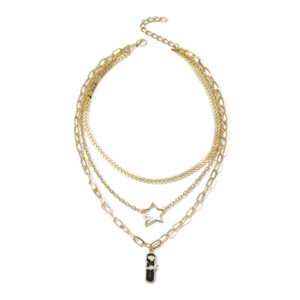 Five-Star Triple Layer Women’s Metal Elegant Necklace Choker