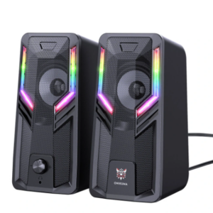 ONIKUMA G6 Computer Speaker 5W 2 Multimedia Speaker with 2.0 Channel HIFI Sound 360° Surround Sound RGB Light