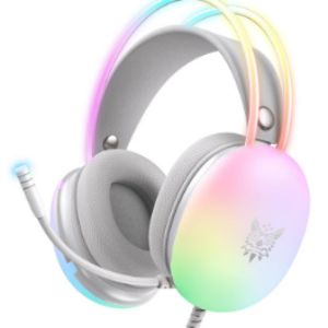 ONIKUMA X25 Gaming Headset USB 3.5mm Wired Headphone RGB Colorful Light 50mm Driver Unit 3D Stereo HD Flexible Microphone Wired Headphones