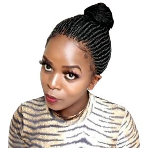 Women’s short curly hair elastic net chemical fiber head braid wig