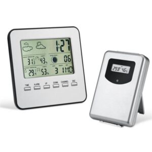 Wireless Indoor And Outdoor Temperature And Humidity Meter Alarm Clock 1