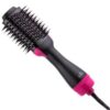 2-in-1 multifunctional comb shaped rotating hot hair dryer, straightener, curler