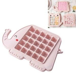 Creative Cute Cartoon Animal Shape Ice Grid Summer Homemade Children DIY Juice Popsicle Mold, Style:Elephant(Pink)